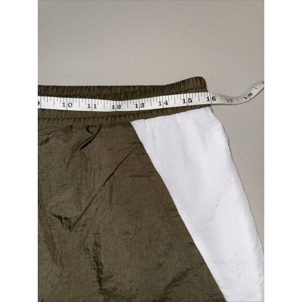 Reebok Train Woven Track Pants Mens Sz M Elastic Waist Ankle Green Black Bottoms - Picture 6 of 8